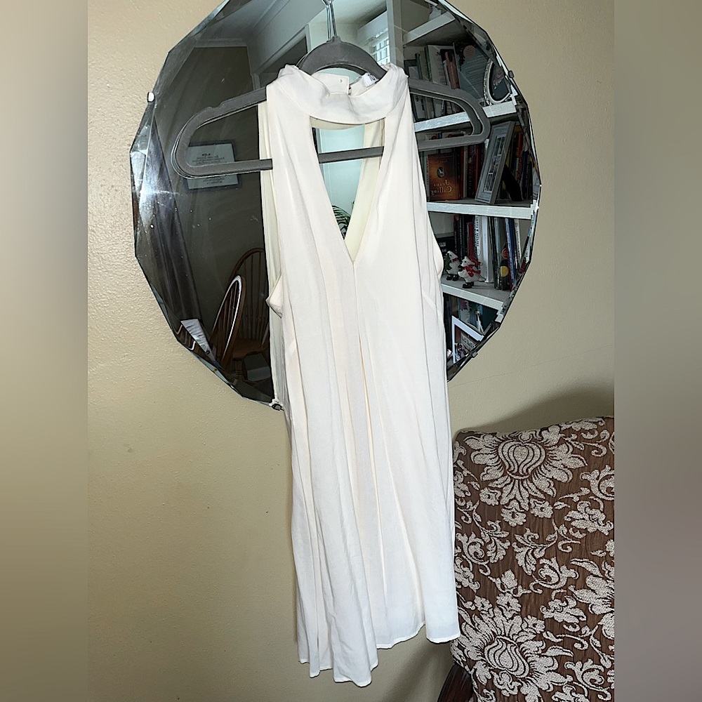 White Satin Mini Dress